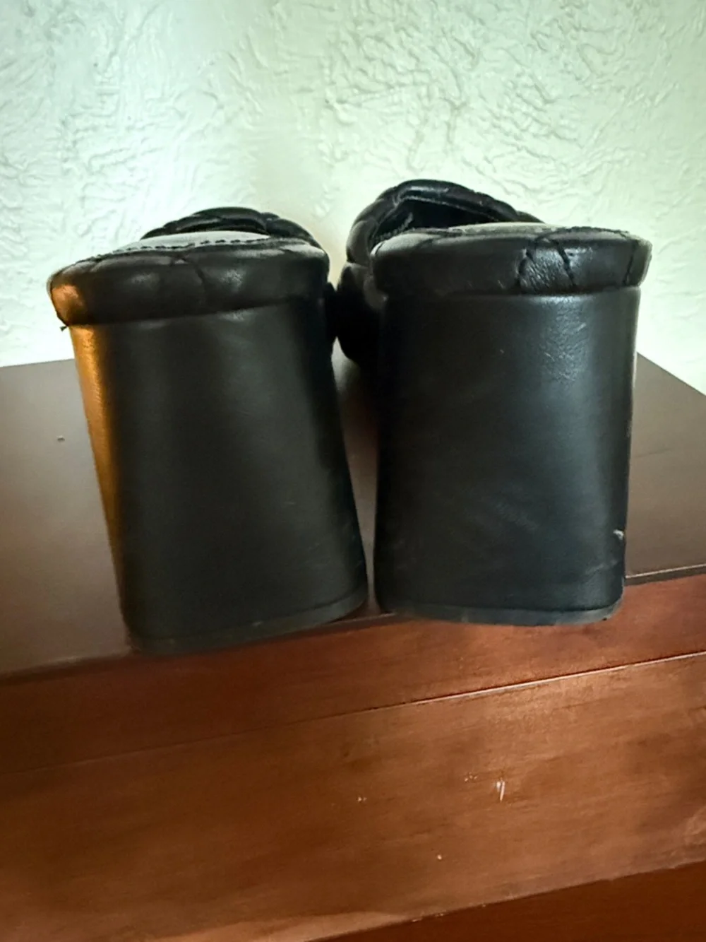 Zara Black Quilted Square-Toe Block Heel Mules - Picture 4 of 8